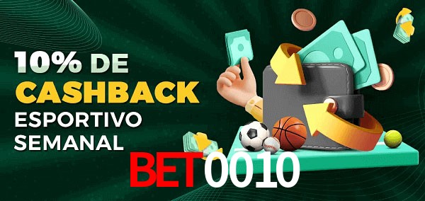 10% de bônus de cashback na Bet0010